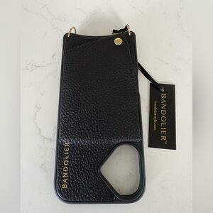 Apple Black Leather Phone Case